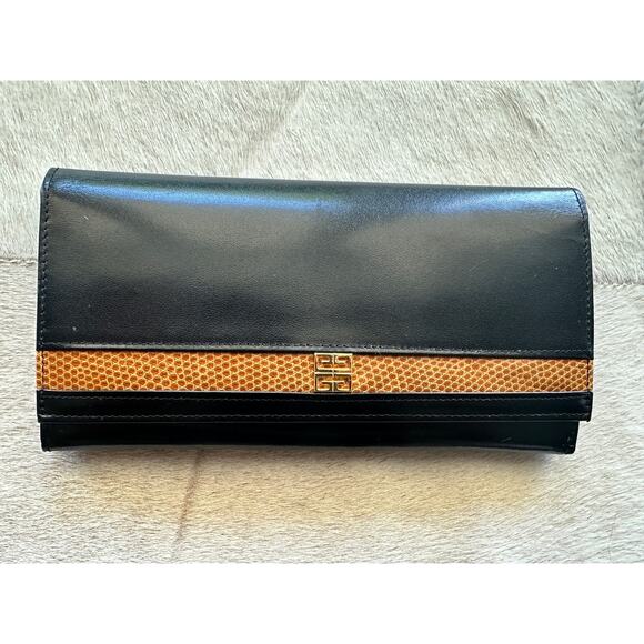 Authentic Givenchy Leather Long Wallet with Chain - Picture 3 of 16